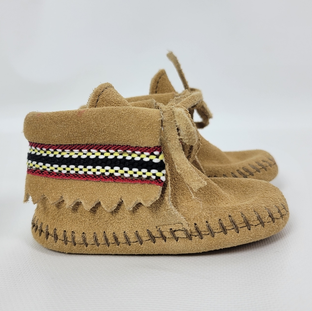 Minnetonka Leather Baby Moccasins Sz 3